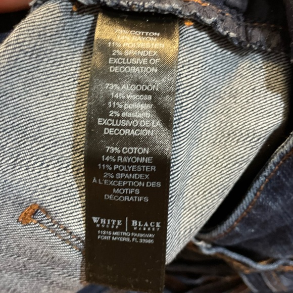 White House Black Market Classic Boot Leg Medium Wash Denim Jeans Pants Women 0R - Picture 4 of 6